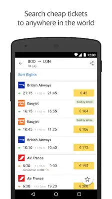 Yandex Flights android App screenshot 3